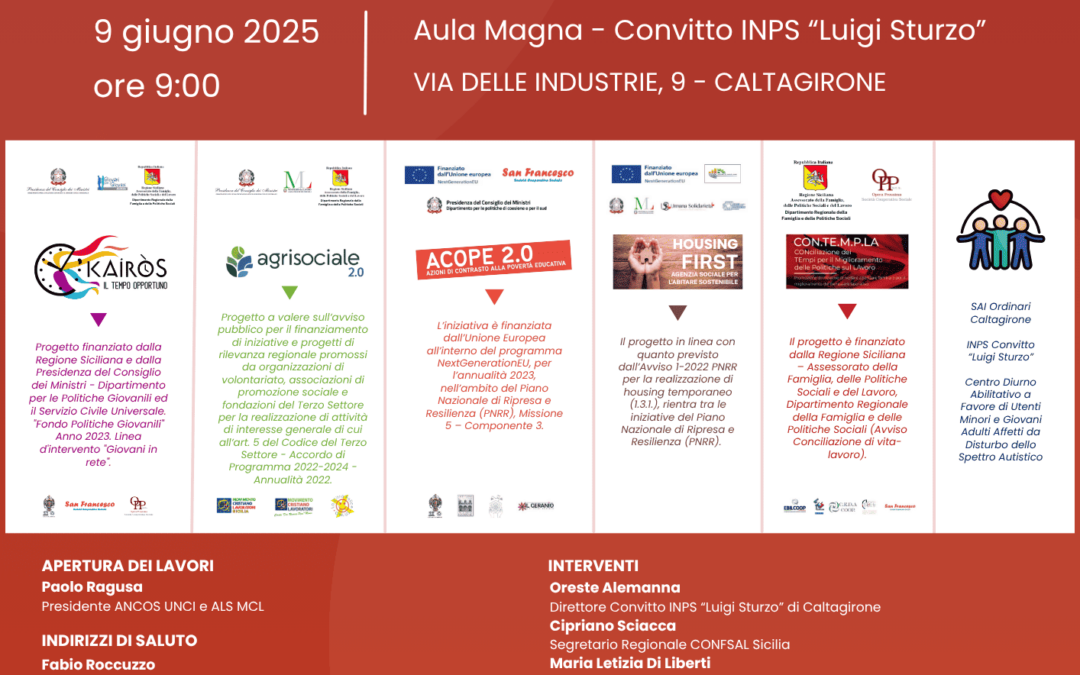 WELFARE A CALTAGIRONE: IL CONVITTO INPS “LUIGI STURZO” DIVENTA LABORATORIO DI COMUNITÀ E INCLUSIONE SOCIALE
