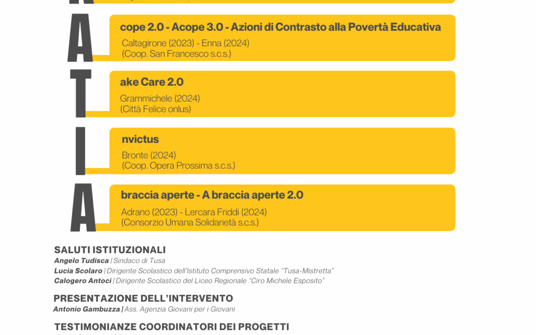 K.A.T.I.A. un’Isola di iniziative: presentazione dei progetti contro la povertà educativa