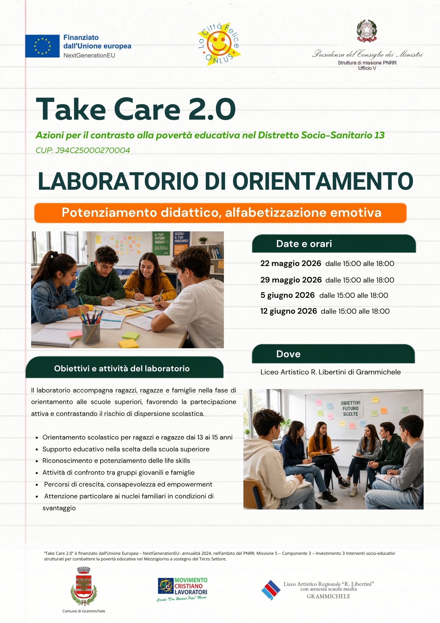 Locandina Take Care 2.0 Grammichele